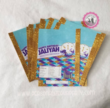 Load image into Gallery viewer, mermaid rice krispie treat-mermaid party favors-mermaid party supplies-mermaid first birthday favors-mermaid party-rice krispie treats