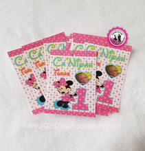 Load image into Gallery viewer, minnie mouse 1st birthday capri sun label-digital-printed-minnie mouse party-minnie mouse birthday-first birthday-minnie mouse capri sun