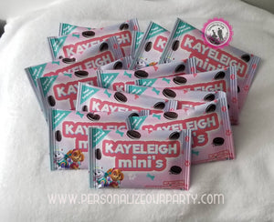 paw patrol girls oreo cookies/wrappers-digital-printed-paw patrol party favors-paw patrol treats-custom paw patrol party favors-pups party