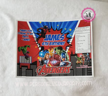 Load image into Gallery viewer, avengers inspired chip bag wrappers-digital-printed-avengers party favors-personalized party favors-avengers party bags-avengers chip bags
