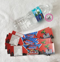 Load image into Gallery viewer, Avengers water bottle labels-waterbottle favors-super hero party favors-avengers birthday party favors-avengers treat bag favors-party favor