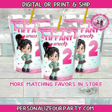 Load image into Gallery viewer, wreck it ralph juice pouch labels-digital-printed-wreck it ralph birthday party-wreck it ralph capri sun-wreck it ralph arcade party-party