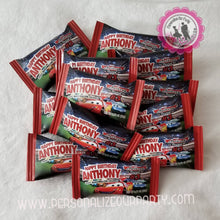 Load image into Gallery viewer, cars inspired rice krispy treat-cars party favors-cars birthday party-digital-printed-car personalized party favors-custom party favors