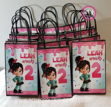 Load image into Gallery viewer, wreck it ralph gift bags/bag labels-wreck it ralph party bags-digital-printed-wreck it ralph treat bags-personalized party bags-loot bags