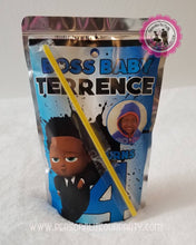 Load image into Gallery viewer, Boss baby or African American boss baby capri sun sticker-digital-printed-boss baby party favors-boss baby-custom boss baby favors-party bag