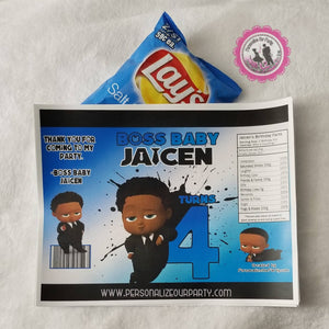 African American Boss baby boy chip bags/wrappers- digital or printed