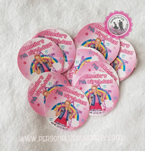 Load image into Gallery viewer, Jojo siwa inspired bubble tape gum stickers-digital-printed-jojo siwa party favors-jojo siwa party-jojo party bag favors-jojo siwa birthday