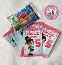 Load image into Gallery viewer, wreck it ralph juice pouch labels-digital-printed-wreck it ralph birthday party-wreck it ralph capri sun-wreck it ralph arcade party-party
