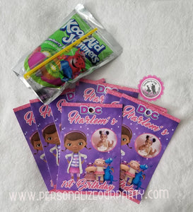 Doc mcstuffins inspired capri sun label-Digital-printed-doc mcstuffins party favors-doc mcstuffins juice pouch label-doc party-treat bags