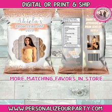 Load image into Gallery viewer, Hollywood prom send off chip bags/wrappers digital-print-prom watch party favors-prom send off party-prom party favors-prom favors-chip bags