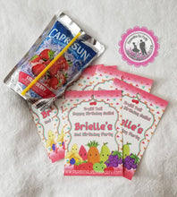 Load image into Gallery viewer, Tutti fruiti chip juice pouch labels-tutti fruiti party favors-capri sun labels-fruiti tutti party favors-tutti fruiti party-juice pouches