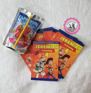 toy story capri sun labels-toy story party favors-toy story juice pouches-digital-printed-toy story birthday party favors-toy story 3-party