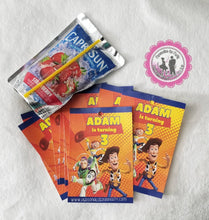 Load image into Gallery viewer, toy story capri sun labels-toy story party favors-toy story juice pouches-digital-printed-toy story birthday party favors-toy story 3-party