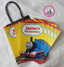 Load image into Gallery viewer, thomas the train party bags-goody bags-thomas the train candy bags-treat bags-digital-ptinted thomas the train party favors-loot bags-gift