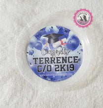 Load image into Gallery viewer, Boss baby girl 7in clear dessert plates/labels- personalized party supplies-boss baby favors-digital-printed-boss baby girl-custom plates