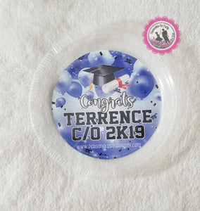 Boss baby girl 7in clear dessert plates/labels- personalized party supplies-boss baby favors-digital-printed-boss baby girl-custom plates