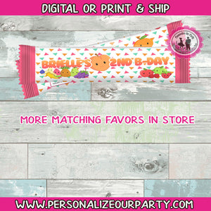 tutti fruiti air heads/candy wrappers-digital printed-tutti fruiti party favors-fruiti tutti birthday-candy favors-fruit party favors