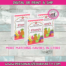 Load image into Gallery viewer, tutti fruiti gift bags/labels-fruiti tutti party bags-digital-printed-tutti fruiti treat bag labels-fruiti tutti party favors-candy bags