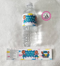 Load image into Gallery viewer, Gender reveal party water bottle labels-African american phil an lil-digital-printed-rugrats party-personalized party favors-birthday-party