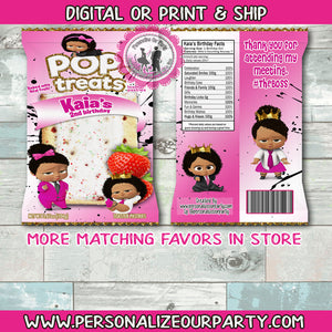 African American boss baby girl pop tarts wrappers-digital-printed-pink boss baby-boss baby girl party favors-boss baby girl birthday-pink