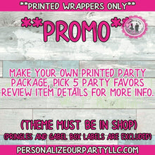 Load image into Gallery viewer, Make your own printed party favors package-1 dozen of each favor-theme must be one that i have-please review item details-exclusions apply