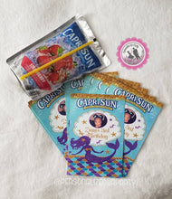 Load image into Gallery viewer, mermaid capri sun labels-mermaid juice pouch-mermaid party favors-mermaid birthday party-first birthday-mermaid treats-mermaid party-
