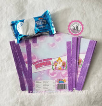 Load image into Gallery viewer, bubble guppie girls-rice krispy treat wrapper-digital-printed-bubble guppies party favors-bubble guppies party bag favors-custom party treat