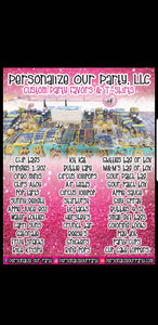Glow party favors package-glow party-gow favors-slime party favors-digital-printed-digital party favor packages-please review item details