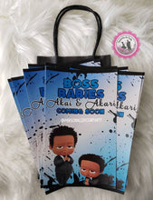 Load image into Gallery viewer, boss baby boy gift bags-African American boss baby boy-digital-printed-treat bags-boss baby party bags-candy bags-loot bags-boss baby party