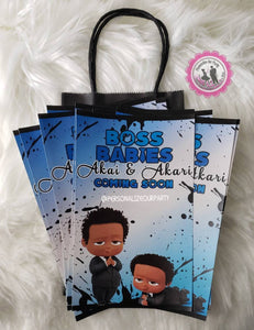 boss baby boy gift bags-African American boss baby boy-digital-printed-treat bags-boss baby party bags-candy bags-loot bags-boss baby party