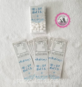 Matching tic tacs label-use this listing to purchase custom tic tacs/wrappers matching a theme i have listed in store-digital-printed