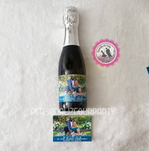 Load image into Gallery viewer, Personalized mini champagne bottle labels-digital-printed-annivesary party favors-wine bottle labels-champagne bottle labels-wedding favors