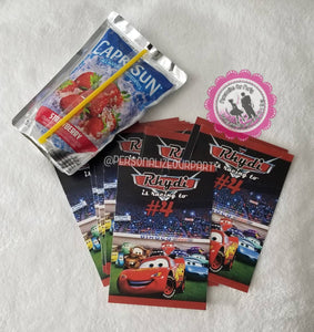 cars party favors package-cars chip bag wrappers-cars capri sun label-cars custom party favors-cars birthday party-cars 2-cars 3-personalize