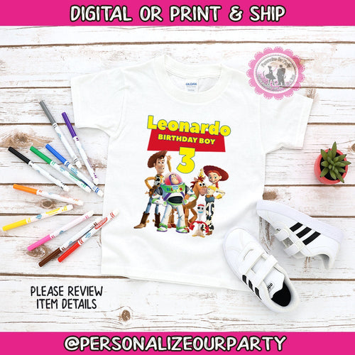 Toy story 4 inspired birthday tshirt/digital tshirt transfer-birthday girl tshirt-birthday boy shirt-digital-toy story shirt-toy story 3
