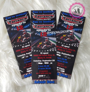 race car invitation-digital-printrd-digital invitations-go kart invitation-cars  party favors-cars invitation-ticket invitation-ticket