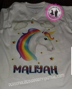 unicorn inspired birthday tshirt/digital tshirt transfer-birthday girls tshirt-birthday-digital-unicorn birthday-birthday girl-unicorn shirt