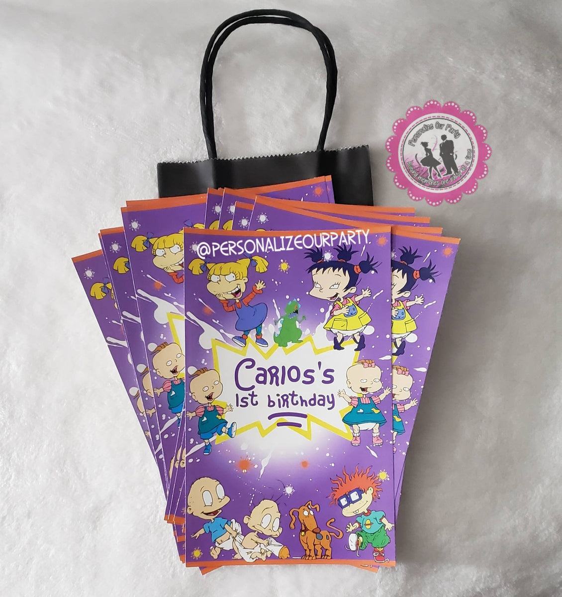 Rugrats party favor bags/labels-African American rugrats--digital-prin ...