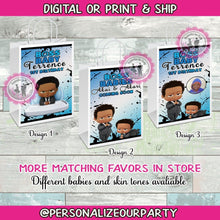 Load image into Gallery viewer, boss baby boy gift bags-African American boss baby boy-digital-printed-treat bags-boss baby party bags-candy bags-loot bags-boss baby party