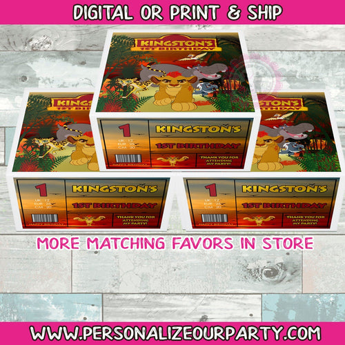 Lion guard shoe box party favors-lion guard gift box favors-digital-printed-Lion guard favor boxes-the lion king birthday party favors