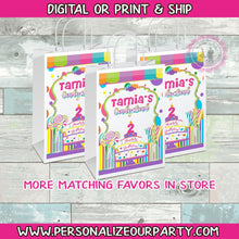 Load image into Gallery viewer, candy land gift bags-candy party bags-digital-printed-candy land party favors-candyland birthday-candy land candy bags-candy land party bags