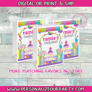 candy land gift bags-candy party bags-digital-printed-candy land party favors-candyland birthday-candy land candy bags-candy land party bags