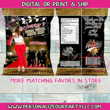 Load image into Gallery viewer, Hollywood prom send off chip bags/wrappers digital-print-prom watch party favors-prom send off party-prom party favors-prom favors-chip bags