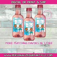 Load image into Gallery viewer, African American Phil and Lil gender reveal moscato wine bottle labels-rugrats gender reveal-digital print-phil an lil baby shower