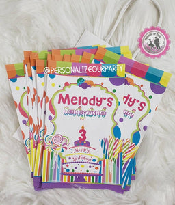 candy land gift bags-candy party bags-digital-printed-candy land party favors-candyland birthday-candy land candy bags-candy land party bags