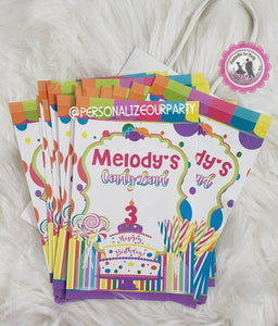 candy land gift bags-candy party bags-digital-printed-candy land party favors-candyland birthday-candy land candy bags-candy land party bags
