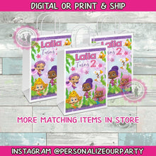 Load image into Gallery viewer, girls bubble guppies treat bags/labels-bubble guppies party favor bags-bubble guppies candy bags-digital party favors-printed-bubble guppies