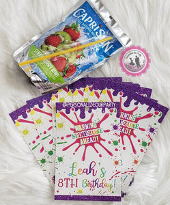 Slime party chip bags/chip bag wrappers-slime party favors-slime party-slime party-girls slime party favor-custom slime birthday favors