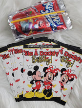 Load image into Gallery viewer, Mickey &amp; Minnie Mouse inspired capri sun juice pouch labels-digital-printed-minnie mouse party favors-juice pouch labels-kool aid jammers