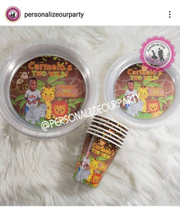 Two wild birthday party chip bags/wrappers-jungle party favors-safari birthday-favor bags-jungle chip bags-jungle party favors-digital-print