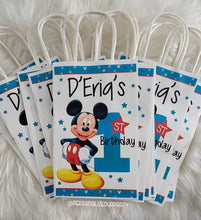 Load image into Gallery viewer, Mickey mouse treat bags/labels-Mickey mouse party favor bags-Mickey mouse candy bags-Mickey mouse party-mickey loot bags-digital-printed